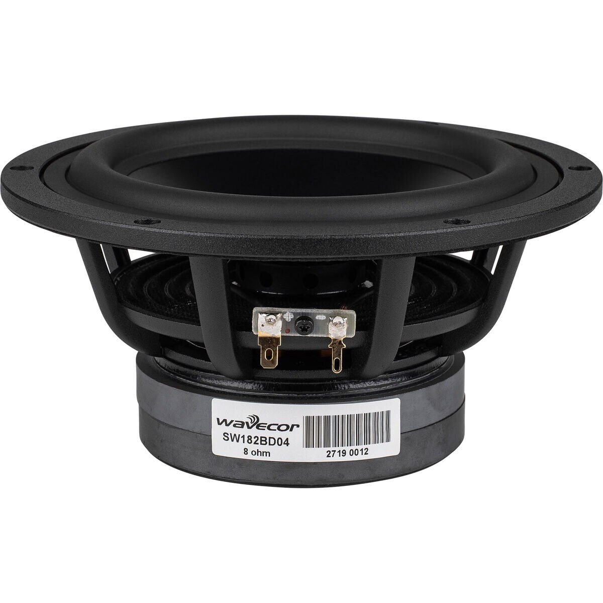 Wavecor SW182BD04 7" Balanced Drive Black Aluminum Cone Subwoofer 8 Ohm